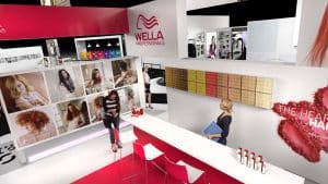 Flaunt Exhibition display stand 3D visual Wella